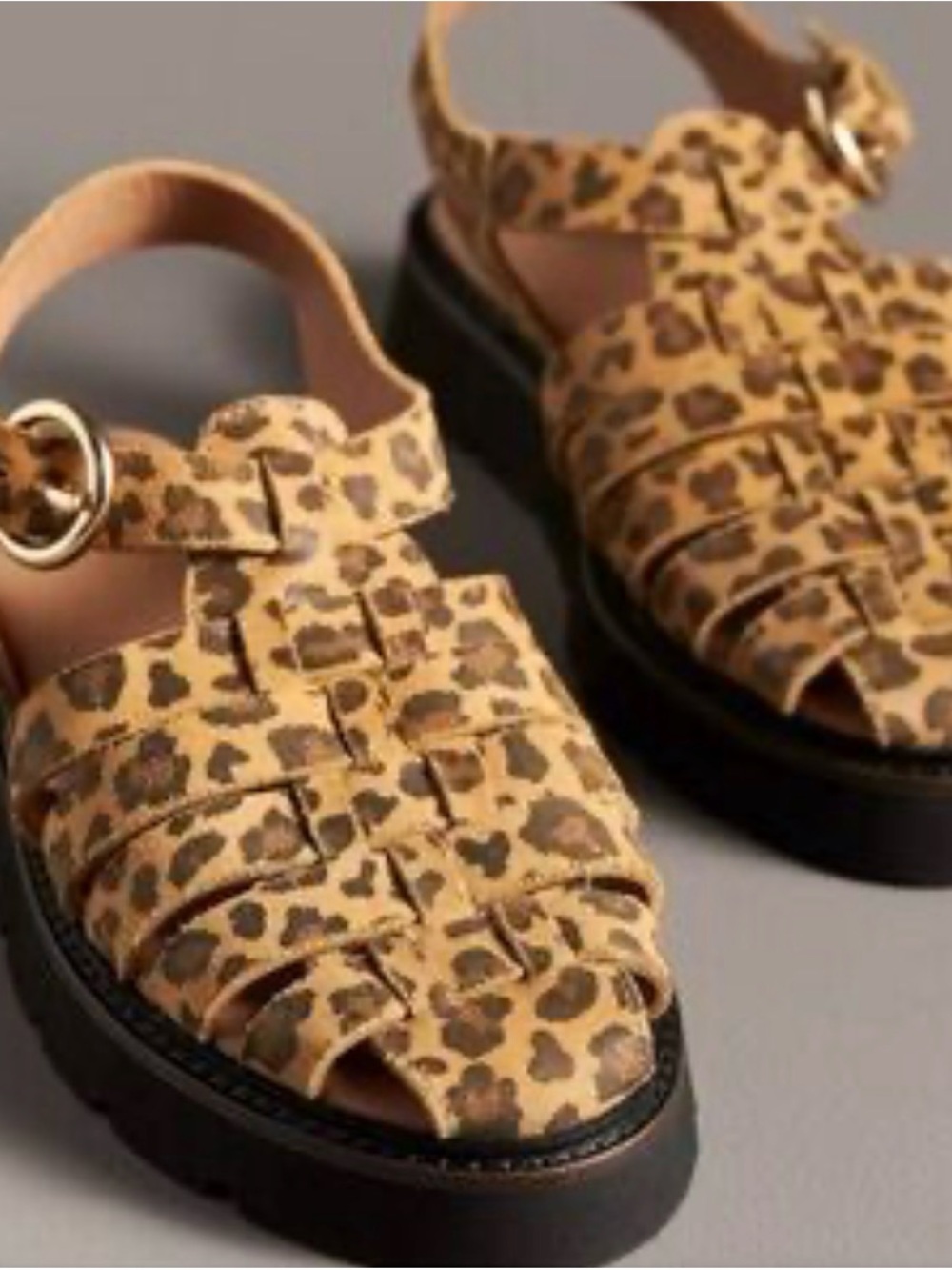 Anthropologie Fisherman Sandals Cheetah Print Women’s EU Size 40/US 9.5